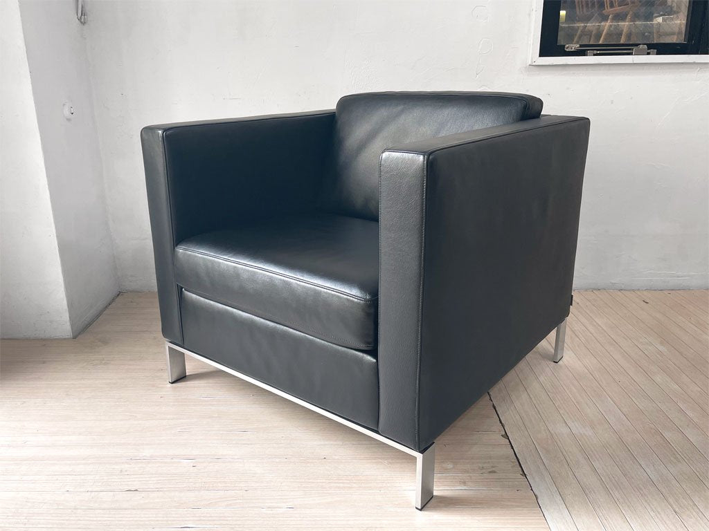 ウォルターノル WALTER KNOLL フォスター FOSTER 500 ラウンジチェア アームチェア 1Pソファ レザー 本革 ノーマンフォスター 定価￥1,074,700- ★