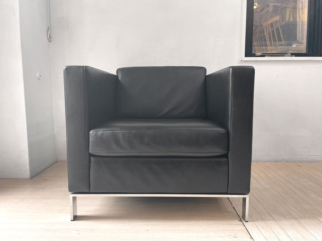 ウォルターノル WALTER KNOLL フォスター FOSTER 500 ラウンジチェア アームチェア 1Pソファ レザー 本革 ノーマンフォスター 定価￥1,074,700- ★