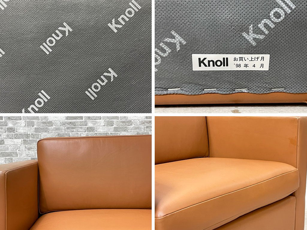 ノル Knoll チャールズフィスターコレクション Charles Pfister Collection 1Pソファ アームチェア フルレザー 本革 定価1,056,000円～ ●