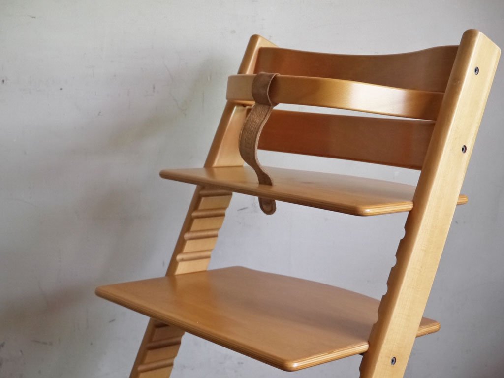 ストッケ STOKKE トリップトラップ TRIPP TRAPP ベビーチェア キッズチェア ナチュラル S/N3～ 木製カード 革ベルト ノルウェー ■