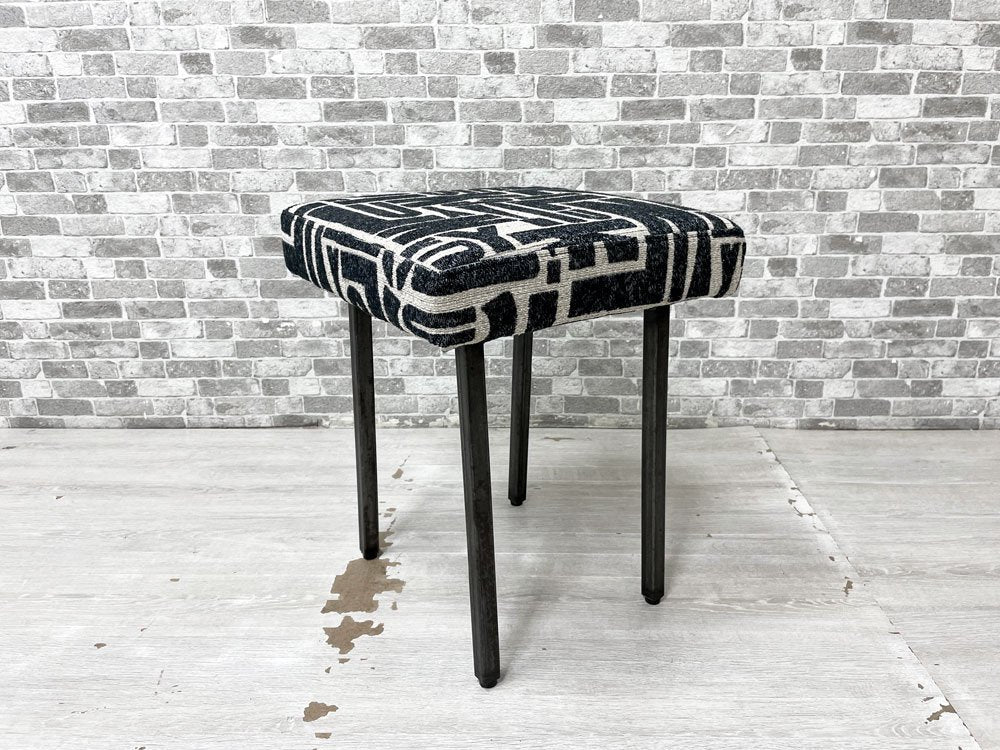 ジャーナルスタンダードファニチャー journal standard Furniture リージェントスツール Regent stool ファブリック アイアンレッグ カフェスツール OMFGCO ●