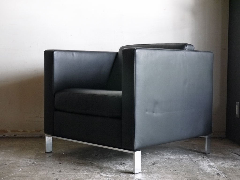 ウォルターノル WALTER KNOLL フォスター FOSTER 500 フルレザー 1P ソファ ノーマン・フォスター Norman Foster ドイツ製 ■