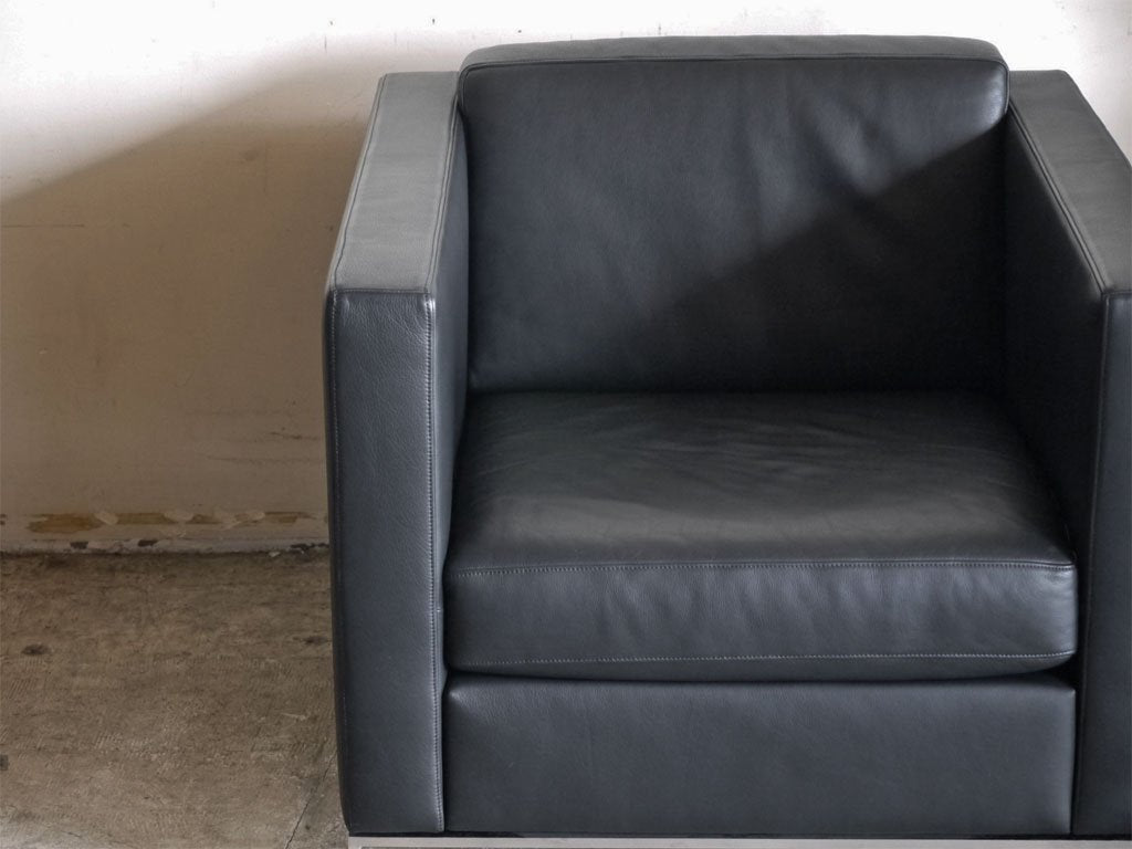 ウォルターノル WALTER KNOLL フォスター FOSTER 500 フルレザー 1P ソファ ノーマン・フォスター Norman Foster ドイツ製 ■