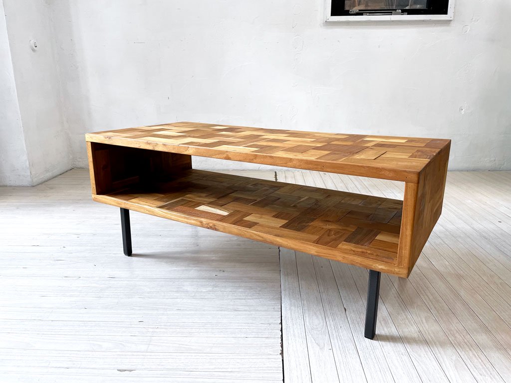 アクメファニチャー ACME Furniture トロイ コーヒーテーブル TROY COFFEE TABLE  ローテーブル チーク古材 アイアン W90cm USビンテージスタイル ★