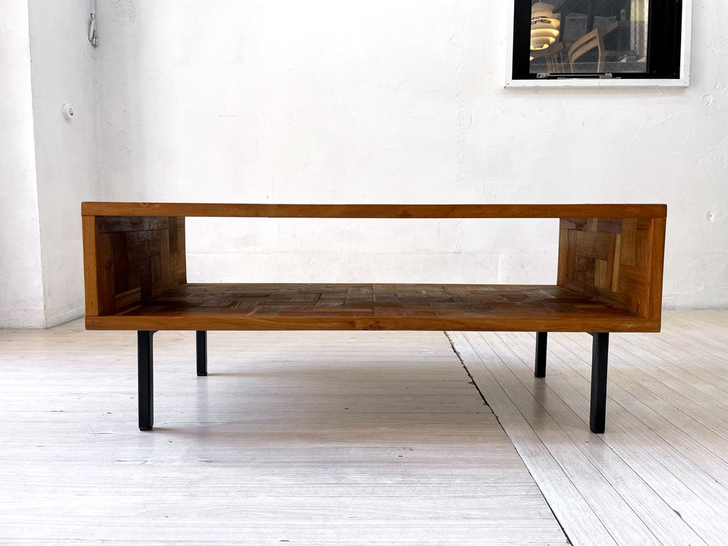 アクメファニチャー ACME Furniture トロイ コーヒーテーブル TROY COFFEE TABLE  ローテーブル チーク古材 アイアン W90cm USビンテージスタイル ★