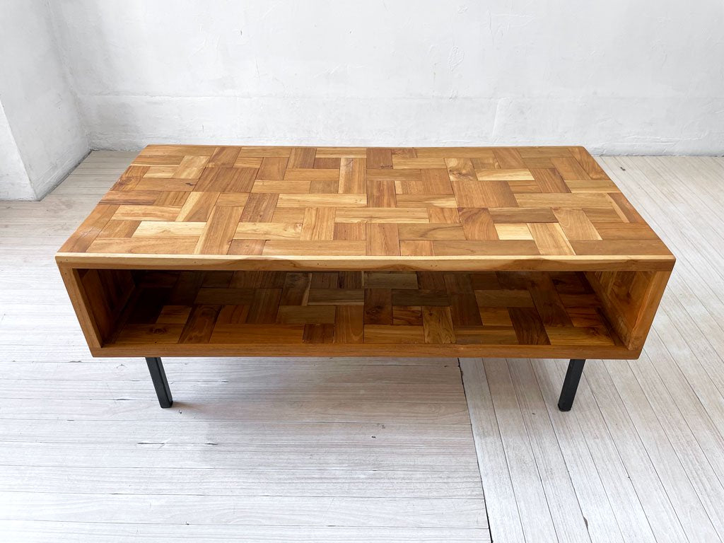 アクメファニチャー ACME Furniture トロイ コーヒーテーブル TROY COFFEE TABLE  ローテーブル チーク古材 アイアン W90cm USビンテージスタイル ★