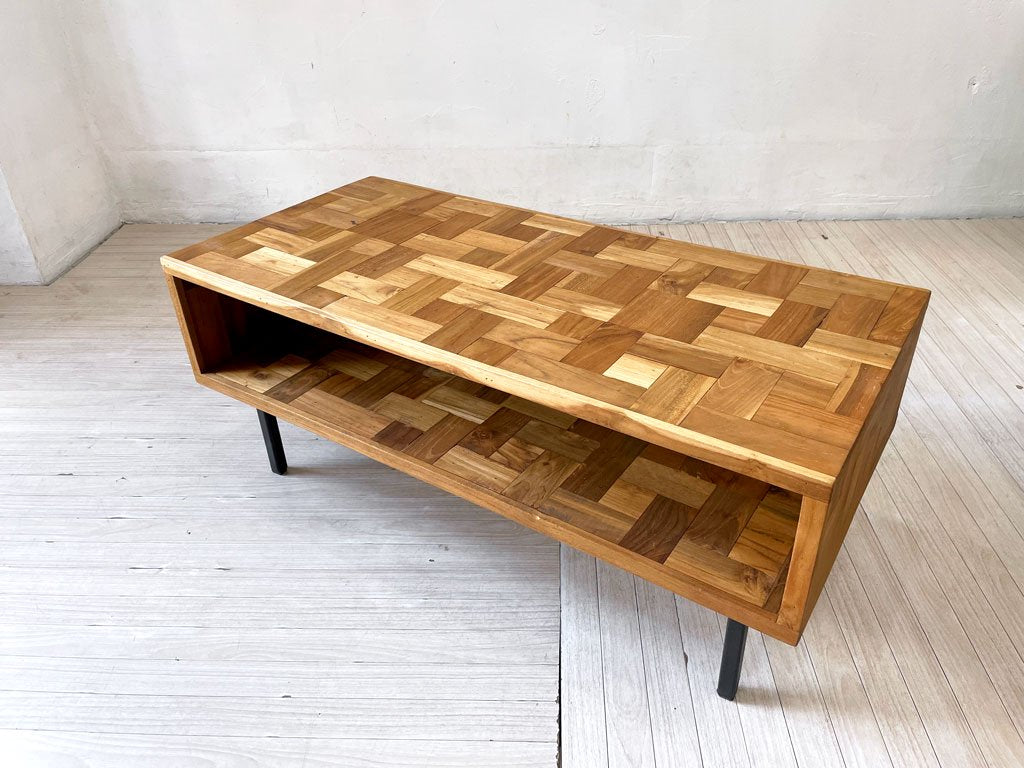 アクメファニチャー ACME Furniture トロイ コーヒーテーブル TROY COFFEE TABLE  ローテーブル チーク古材 アイアン W90cm USビンテージスタイル ★