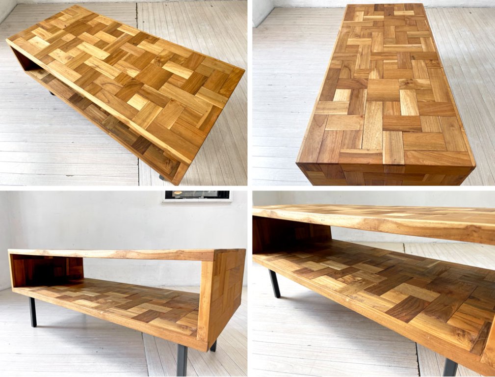 アクメファニチャー ACME Furniture トロイ コーヒーテーブル TROY COFFEE TABLE  ローテーブル チーク古材 アイアン W90cm USビンテージスタイル ★