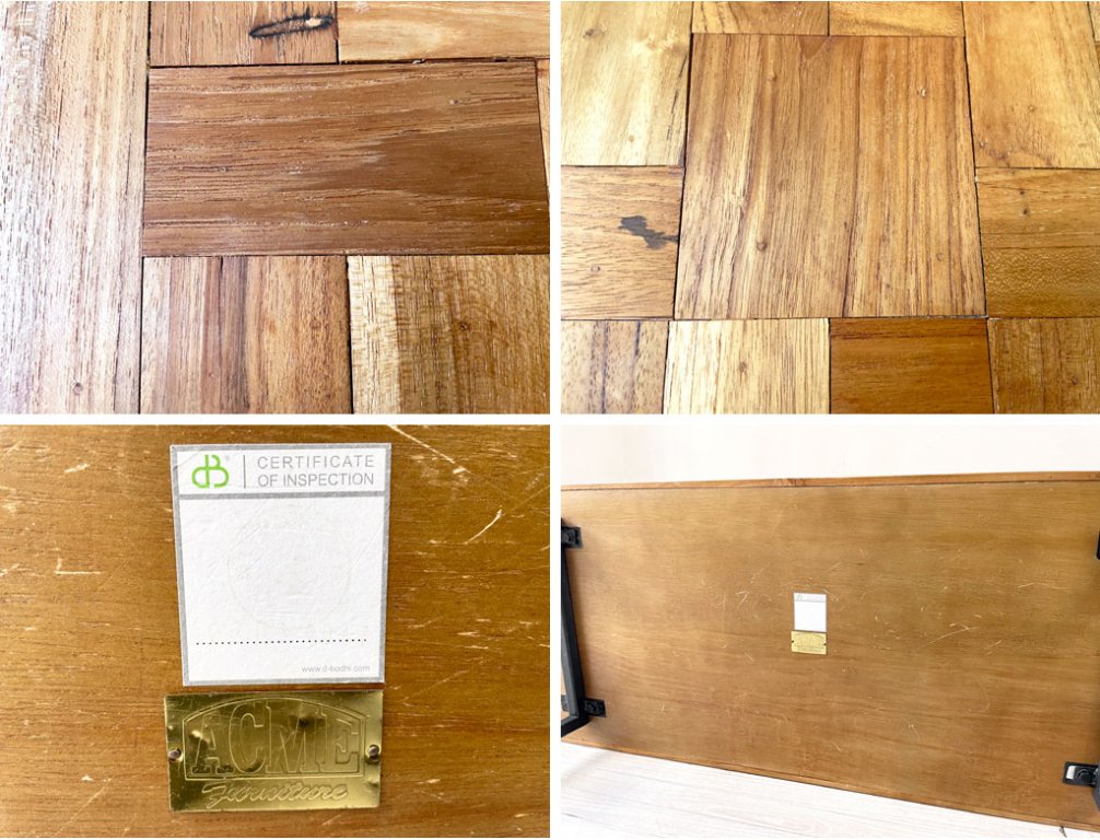 アクメファニチャー ACME Furniture トロイ コーヒーテーブル TROY COFFEE TABLE  ローテーブル チーク古材 アイアン W90cm USビンテージスタイル ★