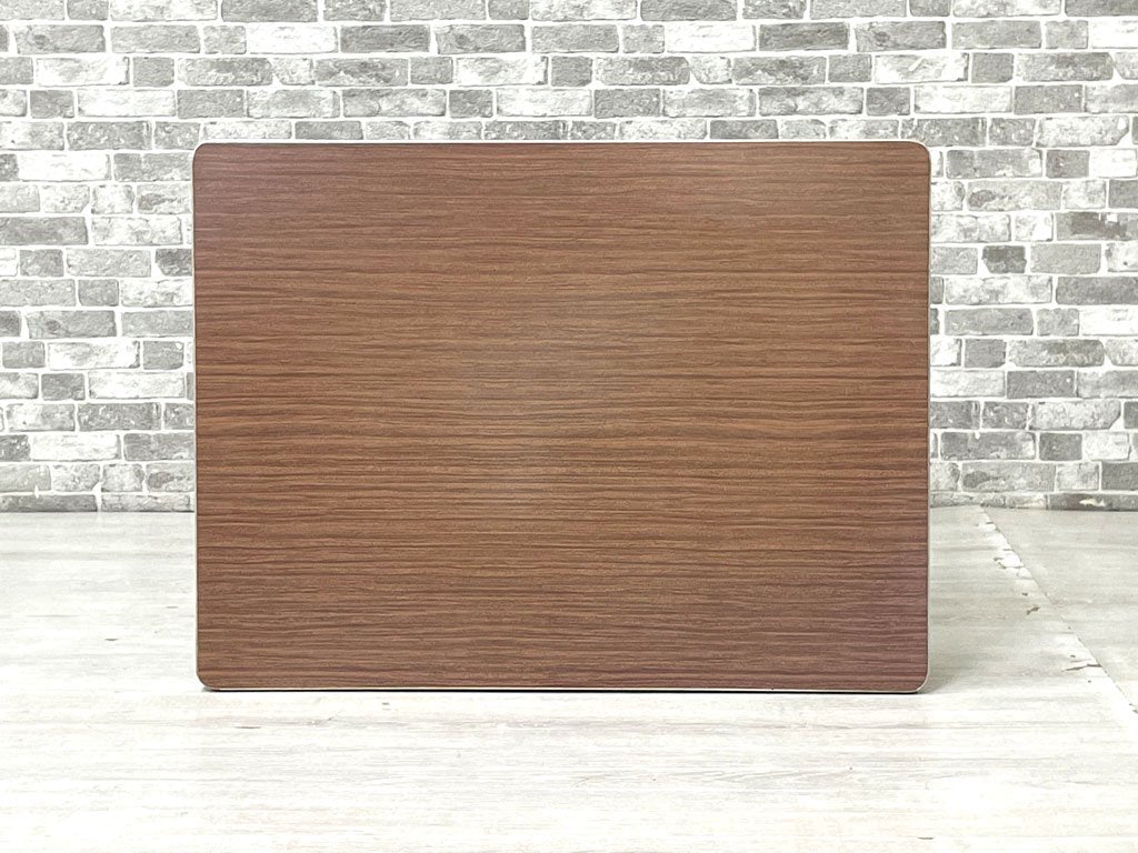 ジャパンビンテージ Japan Vintage 日本の古いサイドテーブル デコラトップ 鉄脚 昭和レトロ W60.5cm ●