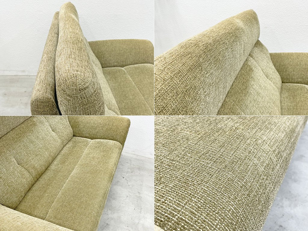 インターリバックス INTERLIVAX 馬場家具 フリード 2シーターソファ FREED Sofa ハイバック グリーン系ファブリック 廃盤 〓