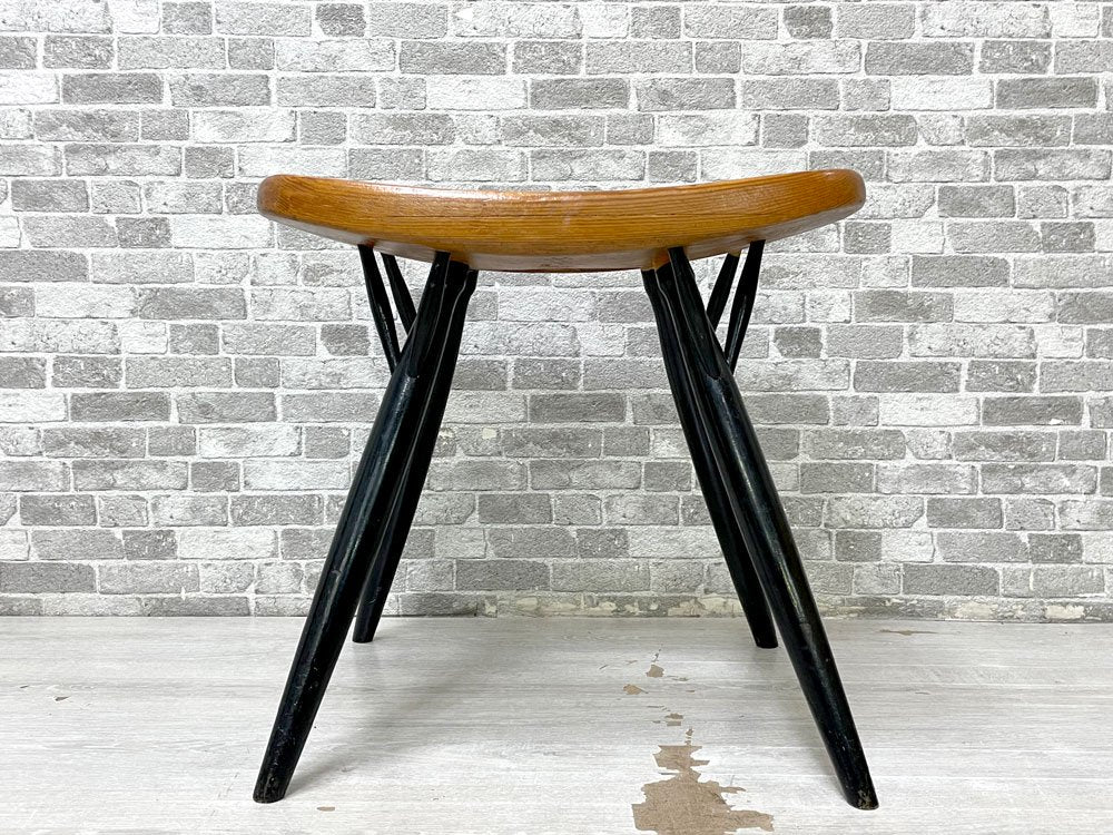 ラウカンプー Laukaan puu ピルッカ スツール pirkka stool パイン材 H40cm イルマリ・タピオヴァーラ フィンランド ビンテージ 希少 ●