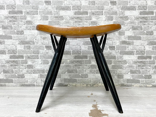 ラウカンプー Laukaan puu ピルッカ スツール pirkka stool パイン材 H40cm イルマリ・タピオヴァーラ フィンランド ビンテージ 希少 ●