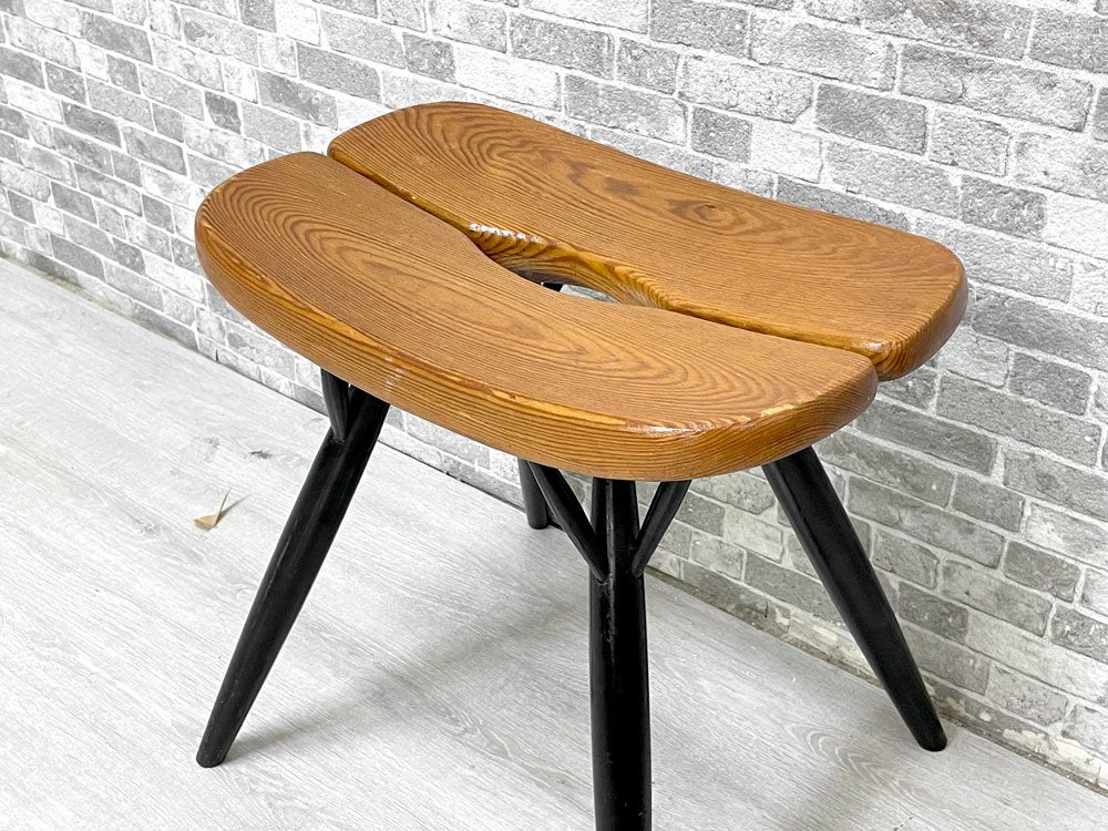 ラウカンプー Laukaan puu ピルッカ スツール pirkka stool パイン材 H40cm イルマリ・タピオヴァーラ フィンランド ビンテージ 希少 ●