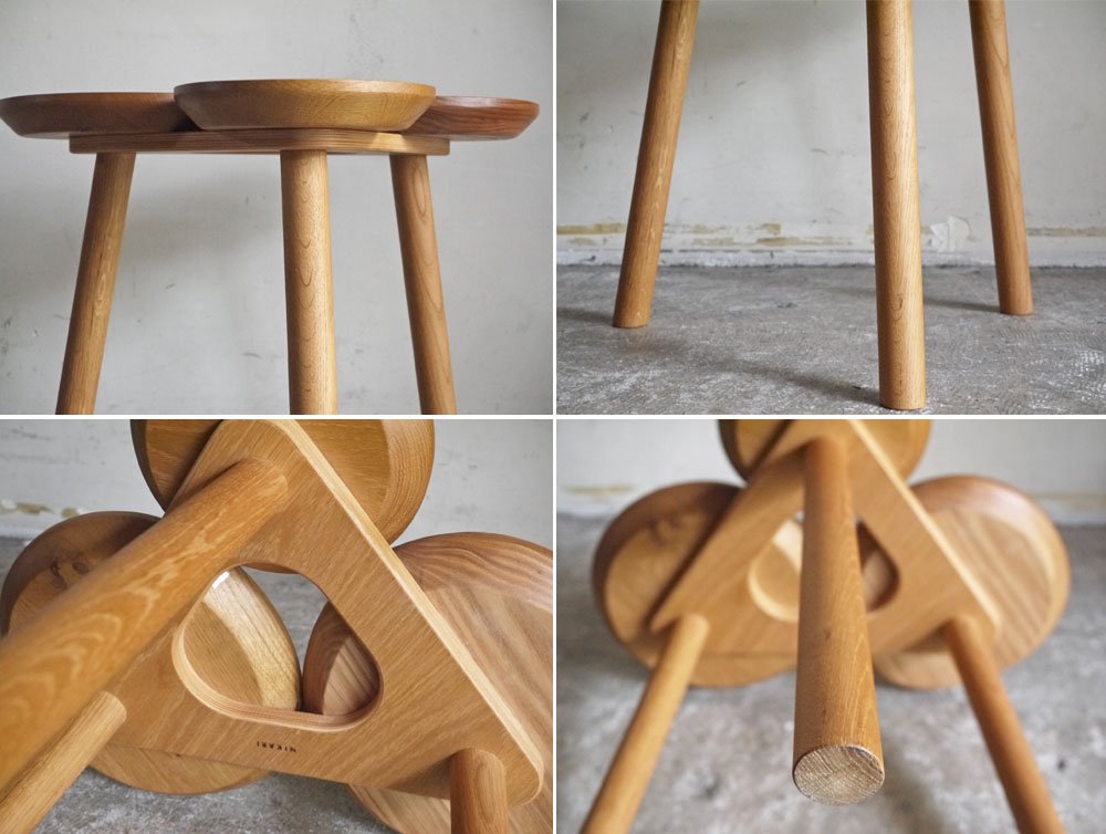 ニカリ NIKARI ジュライ スツール テーブル July stool-table  オーク無垢材 田村 奈穂 フィンランド ■