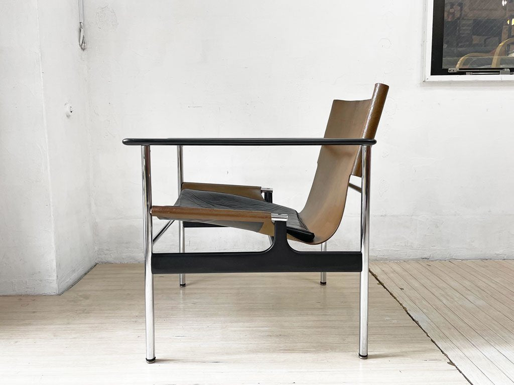 ノル Knoll ポロック ビンテージ スリングチェア Model 657 ポロックアームチェア Charles Pollock ラウンジチェア レザー 本革 ミッドセンチュリー ★