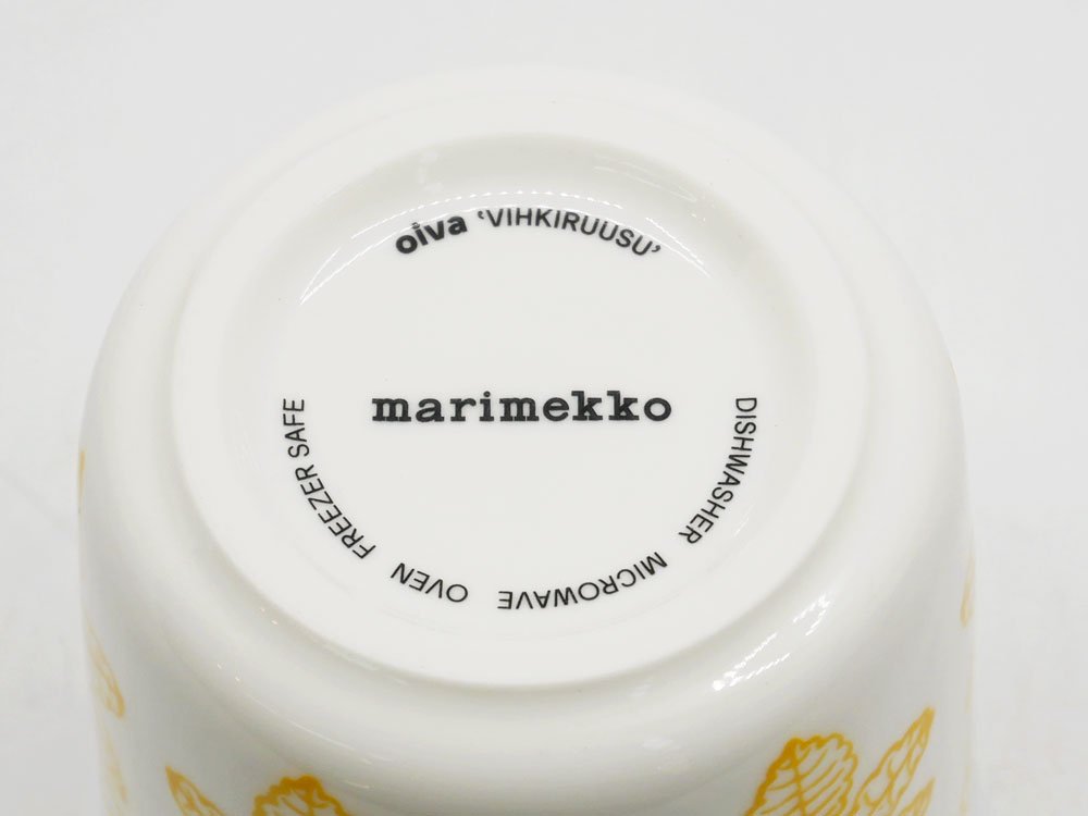 マリメッコ marimekko ヴィヒキルース VIHKIRUUSU ラテマグ ラインシリーズ イエロー 日本限定色 マイヤ・イソラ フィンランド 北欧食器 廃番 A ●