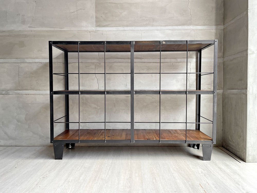 ジャーナルスタンダード ファニチャー journal standard Furniture カルビ CALVI WIDE SHELF ワイドシェルフ 3段 古材 アイアン インダストリアル ♪