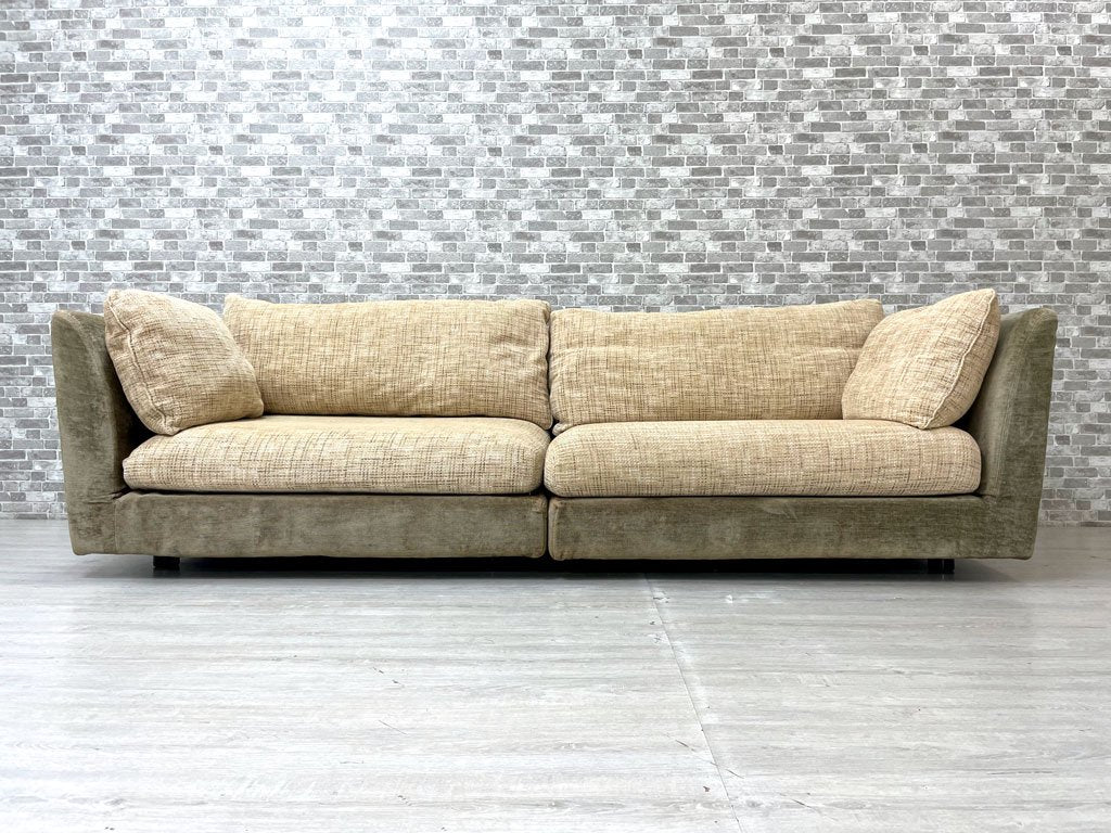 アルフレックス arflex エーソファ A・SOFA 10 4人掛け カバーリング ファブリック ツートーン クッション付き 定価652,000円以上 ●