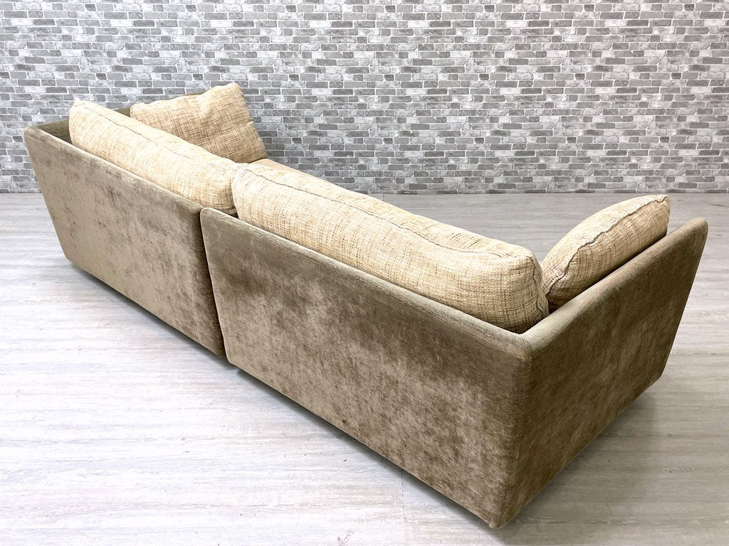 アルフレックス arflex エーソファ A・SOFA 10 4人掛け カバーリング ファブリック ツートーン クッション付き 定価652,000円以上 ●