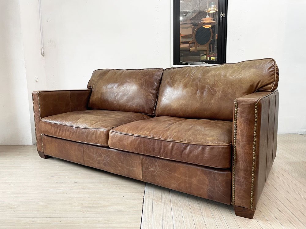 ハロ HALO ニューカウントヘンリー 2Pソファ NEW COUNT HENRY 2P SOFA 2シーター バイカータンASPULND取扱 定価 \385,000- ★