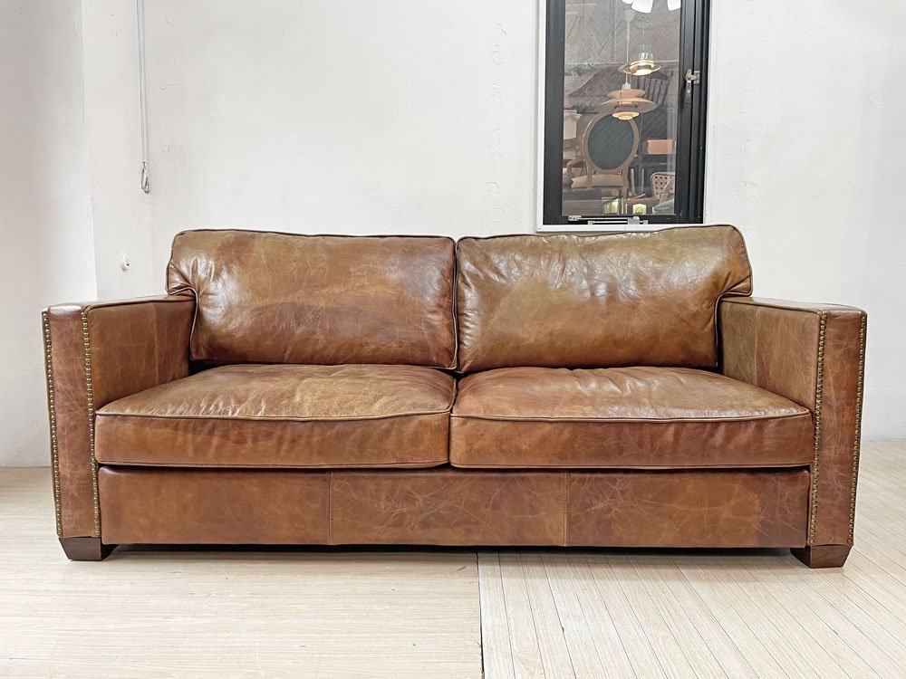 ハロ HALO ニューカウントヘンリー 2Pソファ NEW COUNT HENRY 2P SOFA 2シーター バイカータンASPULND取扱 定価 \385,000- ★