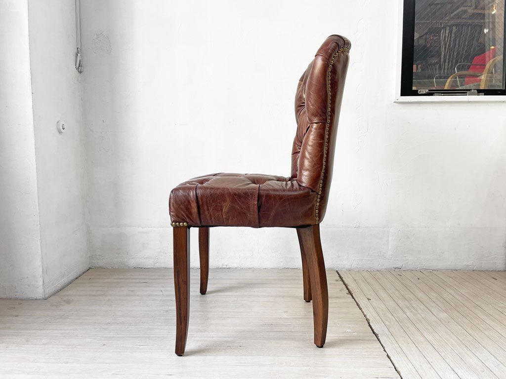 ハロ HALO チェスターチェア CHESTER CHAIR アンティークウィスキー antique whisky 本革 レザー ダイニングチェア A ★