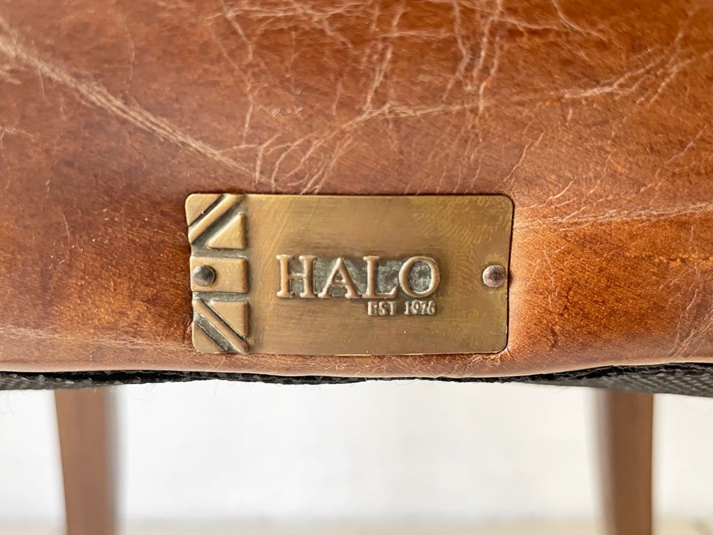 ハロ HALO チェスターチェア CHESTER CHAIR アンティークウィスキー antique whisky 本革 レザー ダイニングチェア A ★