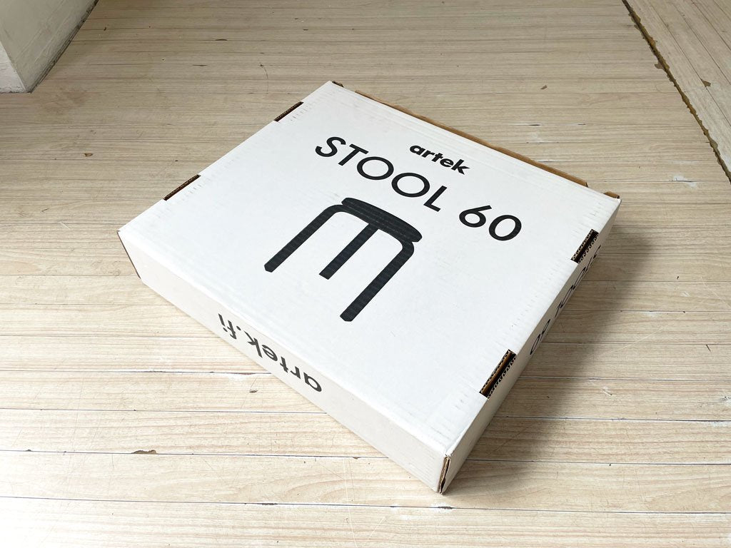 アルテック Artek スツール Stool 60 バーチ ナチュラル 3本脚 箱付 アルヴァ・アアルト フィンランド 北欧家具 新品 未使用品★