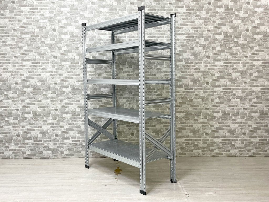 メタルシステム METALSISTEM SUPER123 スチールシェルフ STEEL SHELF 5段 アスプルンド取扱 工業系 W98×D41.5×H158.5 ●