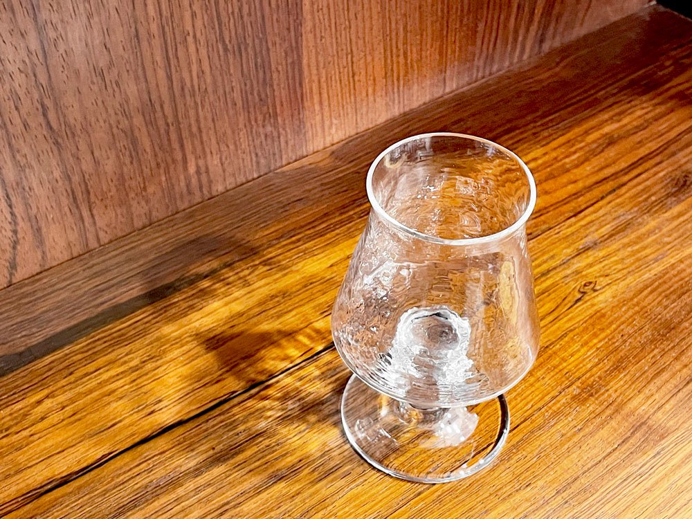 西山芳浩 ワイングラス 低 ゴブレット 型吹き硝子 チューリップ型 冷酒グラス スピリッツグラス B ◇
