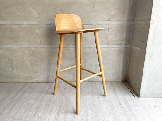 ムート Muuto ナードバースツール SH75cm デビッド・ゲックラー David Geckeler オーク材 北欧 デンマーク 定価\97,900- A ♪