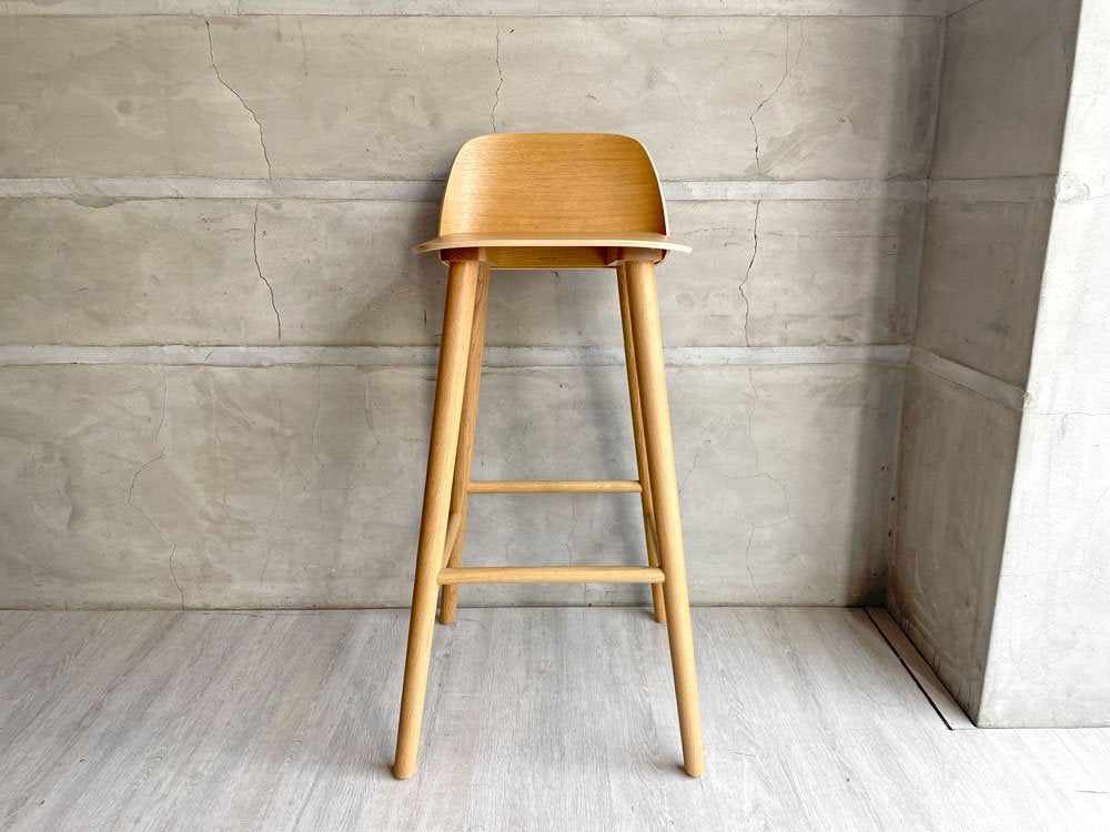 ムート Muuto ナードバースツール SH75cm デビッド・ゲックラー David Geckeler オーク材 北欧 デンマーク 定価\97,900- A ♪