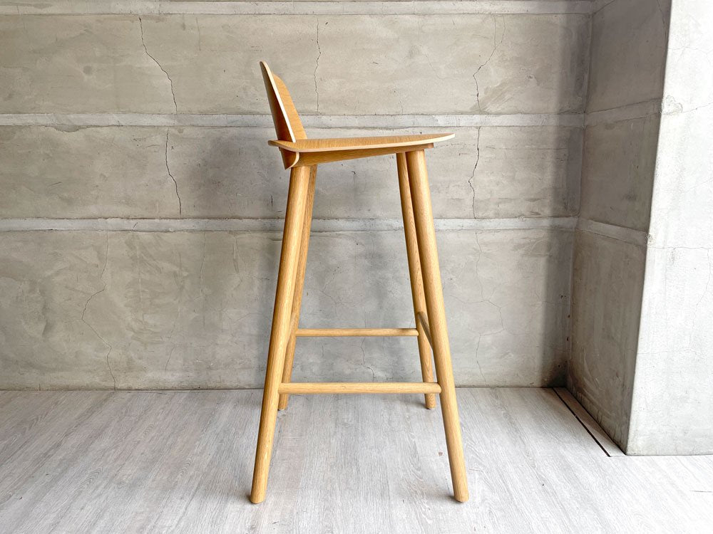 ムート Muuto ナードバースツール SH75cm デビッド・ゲックラー David Geckeler オーク材 北欧 デンマーク 定価\97,900- A ♪