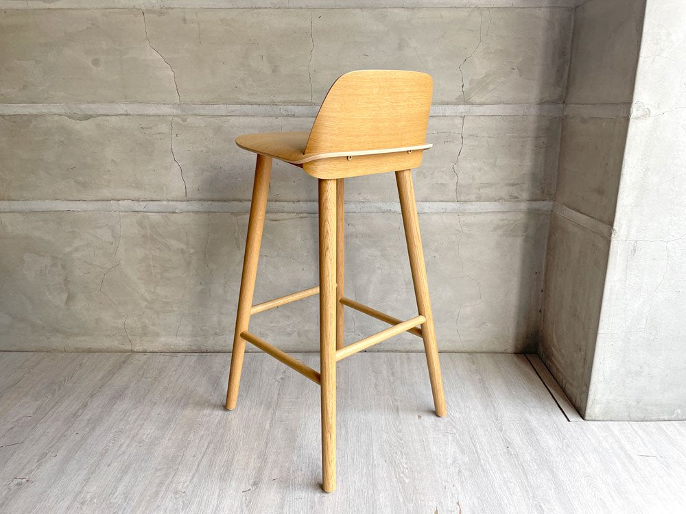 ムート Muuto ナードバースツール SH75cm デビッド・ゲックラー David Geckeler オーク材 北欧 デンマーク 定価\97,900- A ♪