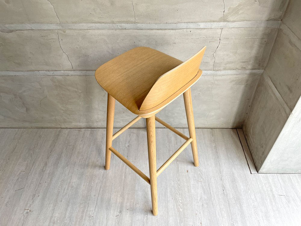 ムート Muuto ナードバースツール SH75cm デビッド・ゲックラー David Geckeler オーク材 北欧 デンマーク 定価\97,900- A ♪