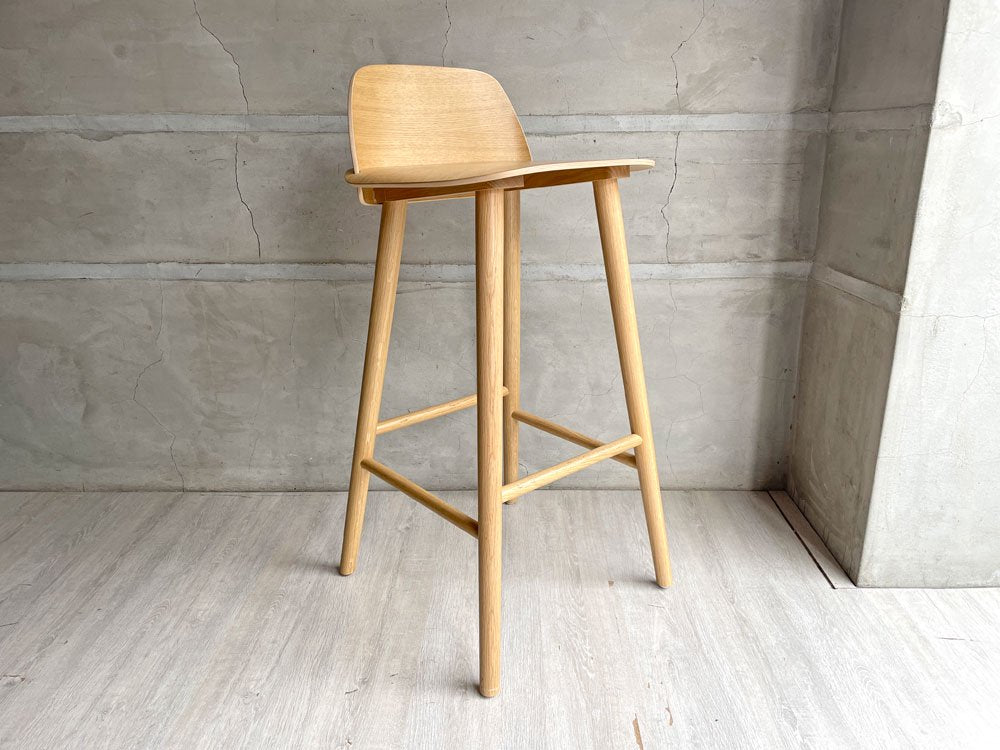 ムート Muuto ナードバースツール SH75cm デビッド・ゲックラー David Geckeler オーク材 北欧 デンマーク  定価\97,900- B♪