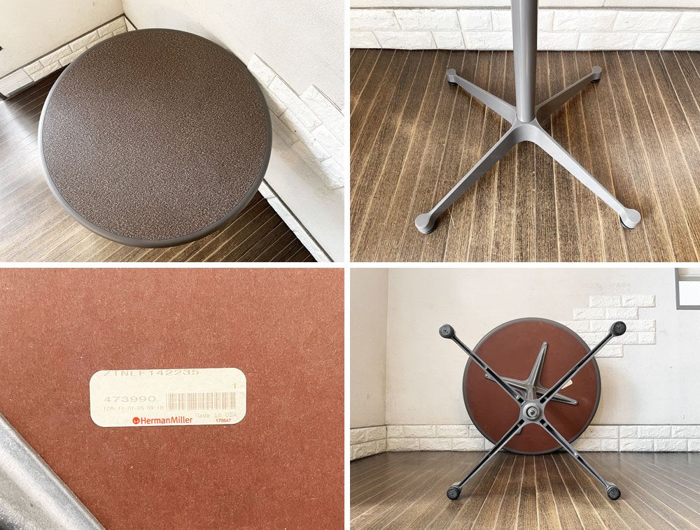 ハーマンミラー Herman Miller コントラクトテーブル Eames Contract-Base Table ラウンド Φ76cm C&R イームズ ミッドセンチュリー 廃番カラー 希少 ◎