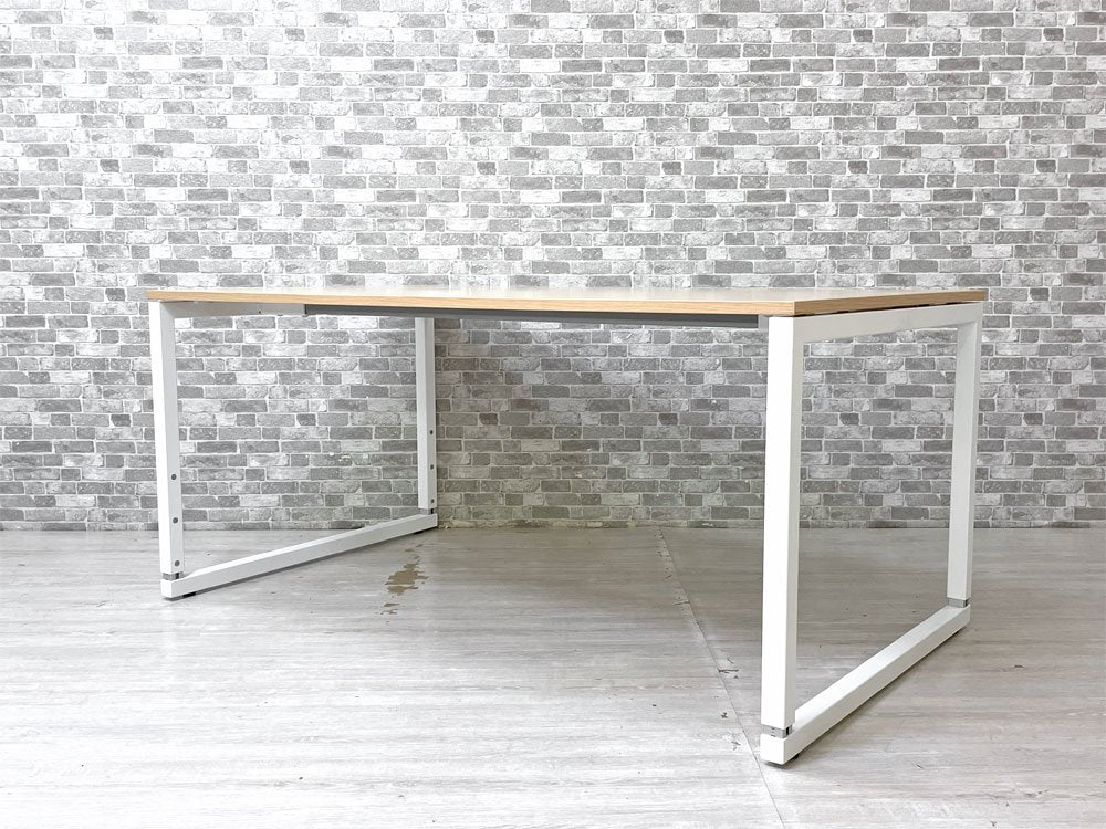 ガラージ Garage ファントーニGX fantoni オフィスデスク 木目調メラミン化粧板 スチール 高さ調整機能 定価￥64,000- ●