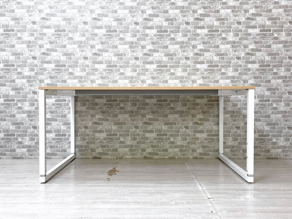 ガラージ Garage ファントーニGX fantoni オフィスデスク 木目調メラミン化粧板 スチール 高さ調整機能 定価￥64,000- ●