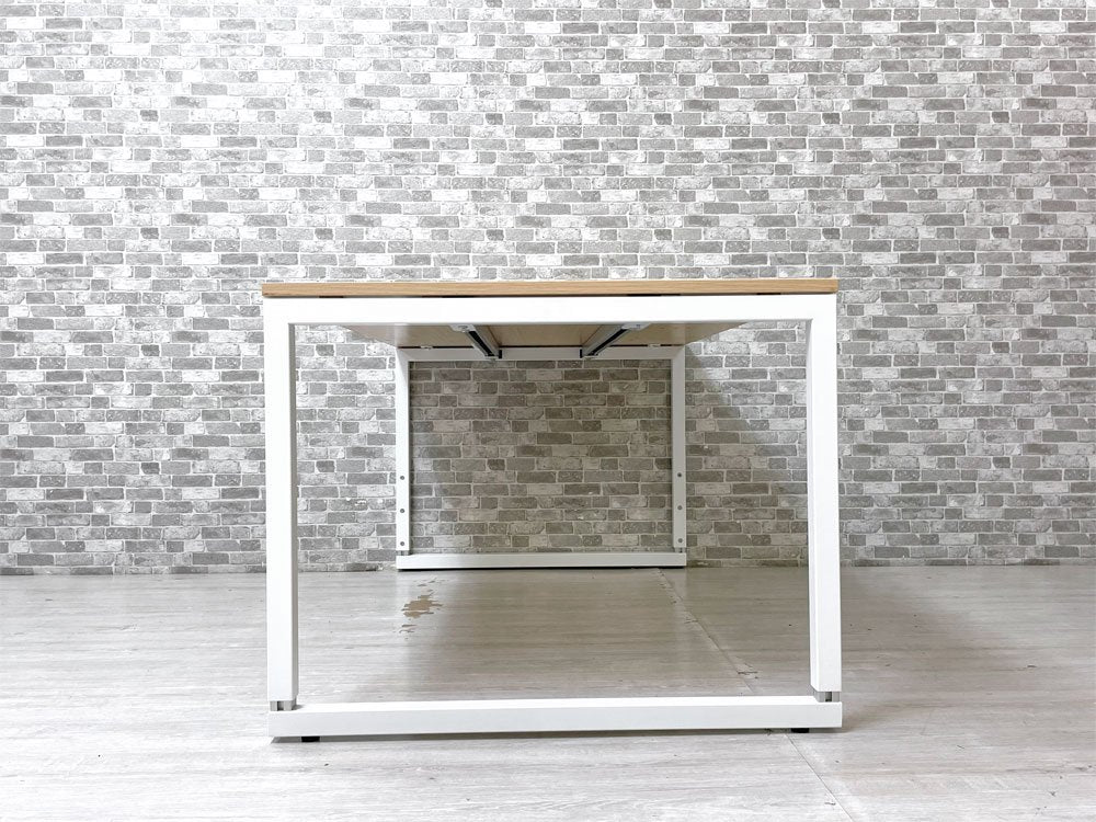 ガラージ Garage ファントーニGX fantoni オフィスデスク 木目調メラミン化粧板 スチール 高さ調整機能 定価￥64,000- ●