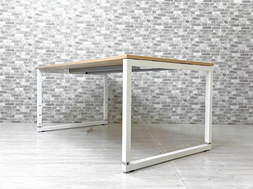 ガラージ Garage ファントーニGX fantoni オフィスデスク 木目調メラミン化粧板 スチール 高さ調整機能 定価￥64,000- ●