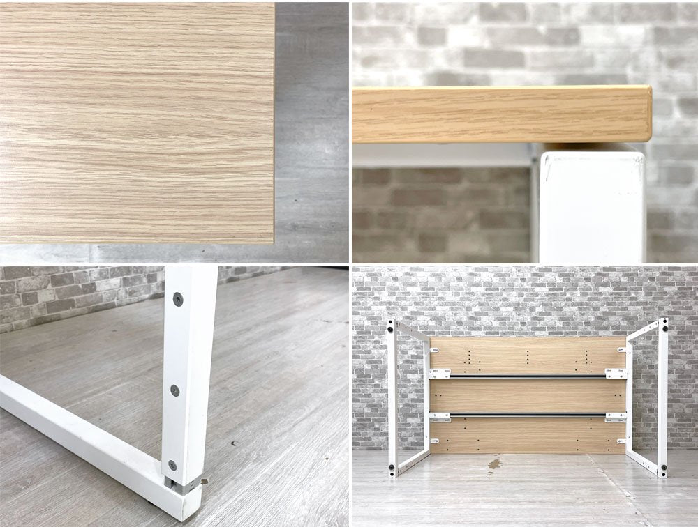 ガラージ Garage ファントーニGX fantoni オフィスデスク 木目調メラミン化粧板 スチール 高さ調整機能 定価￥64,000- ●