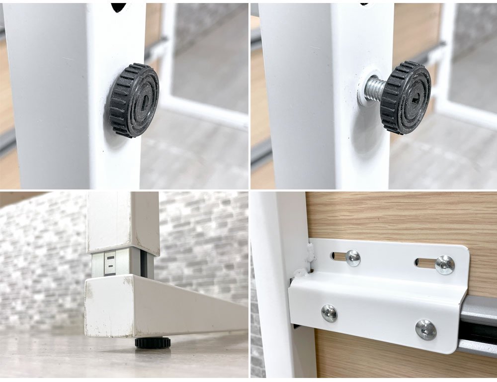 ガラージ Garage ファントーニGX fantoni オフィスデスク 木目調メラミン化粧板 スチール 高さ調整機能 定価￥64,000- ●