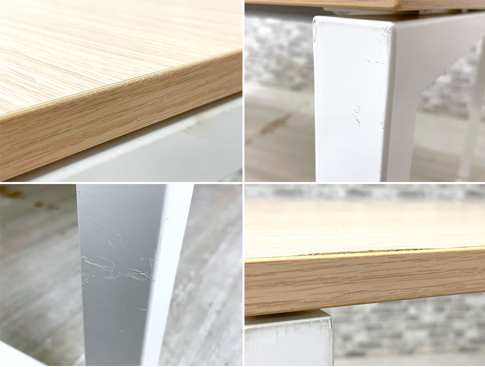 ガラージ Garage ファントーニGX fantoni オフィスデスク 木目調メラミン化粧板 スチール 高さ調整機能 定価￥64,000- ●