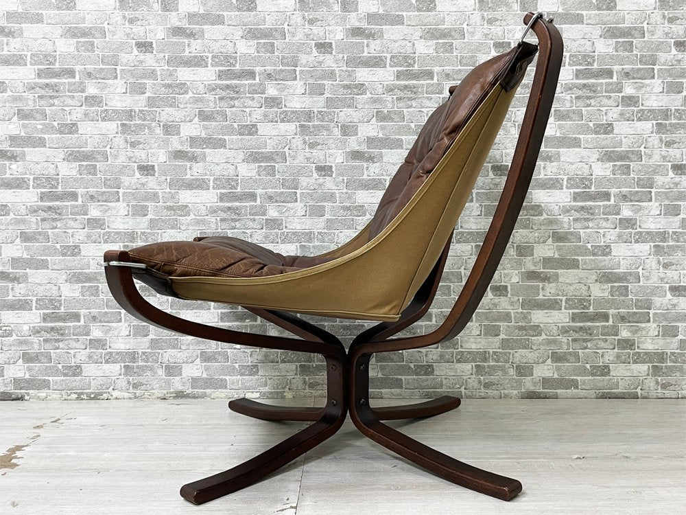 バットネ VATNE ファルコンチェア Falcon Chair ローバック イージーチェア ラウンジチェア 1Pソファ シガード・レッセル 本革 ビンテージ 北欧 ノルウェー B ●