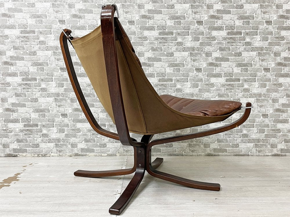 バットネ VATNE ファルコンチェア Falcon Chair ローバック イージーチェア ラウンジチェア 1Pソファ シガード・レッセル 本革 ビンテージ 北欧 ノルウェー B ●