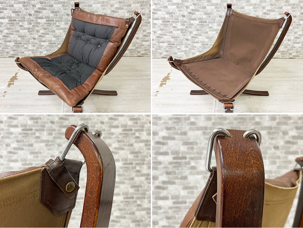 バットネ VATNE ファルコンチェア Falcon Chair ローバック イージーチェア ラウンジチェア 1Pソファ シガード・レッセル 本革 ビンテージ 北欧 ノルウェー B ●