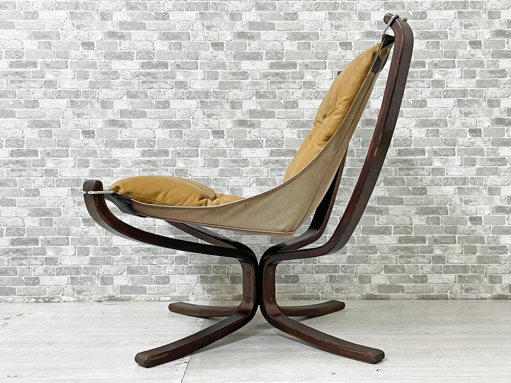 バットネ VATNE ファルコンチェア Falcon Chair ローバック イージーチェア ラウンジチェア 1Pソファ シガード・レッセル 本革 北欧 ビンテージ ノルウェー A ●