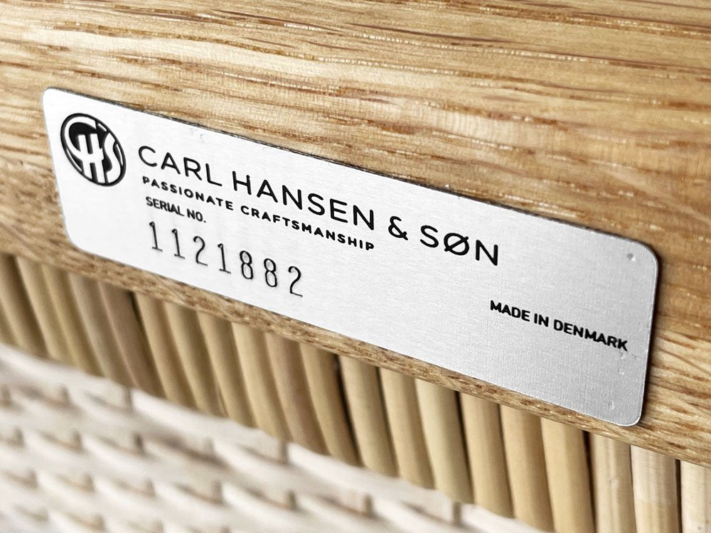 カールハンセン＆サン Carl Hansen & Son コロニアルフットスツール OW149F オーク材 オイル仕上げ THOR307 ライトブラウンレザー 新品未使用 箱付き ◇